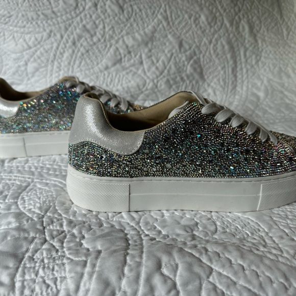 BETSEY JOHNSON “BRET” CRYSTAL SNEAKERS - Picture 9 of 10